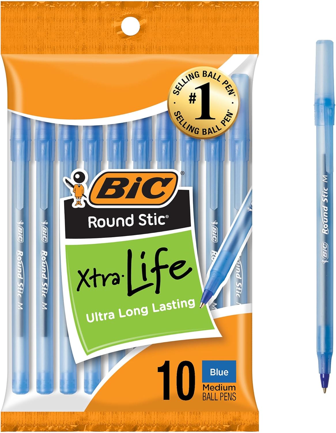 Ballpoint Pens for School — 10-Pack, Blue, Black & Red for Grade 5–8
