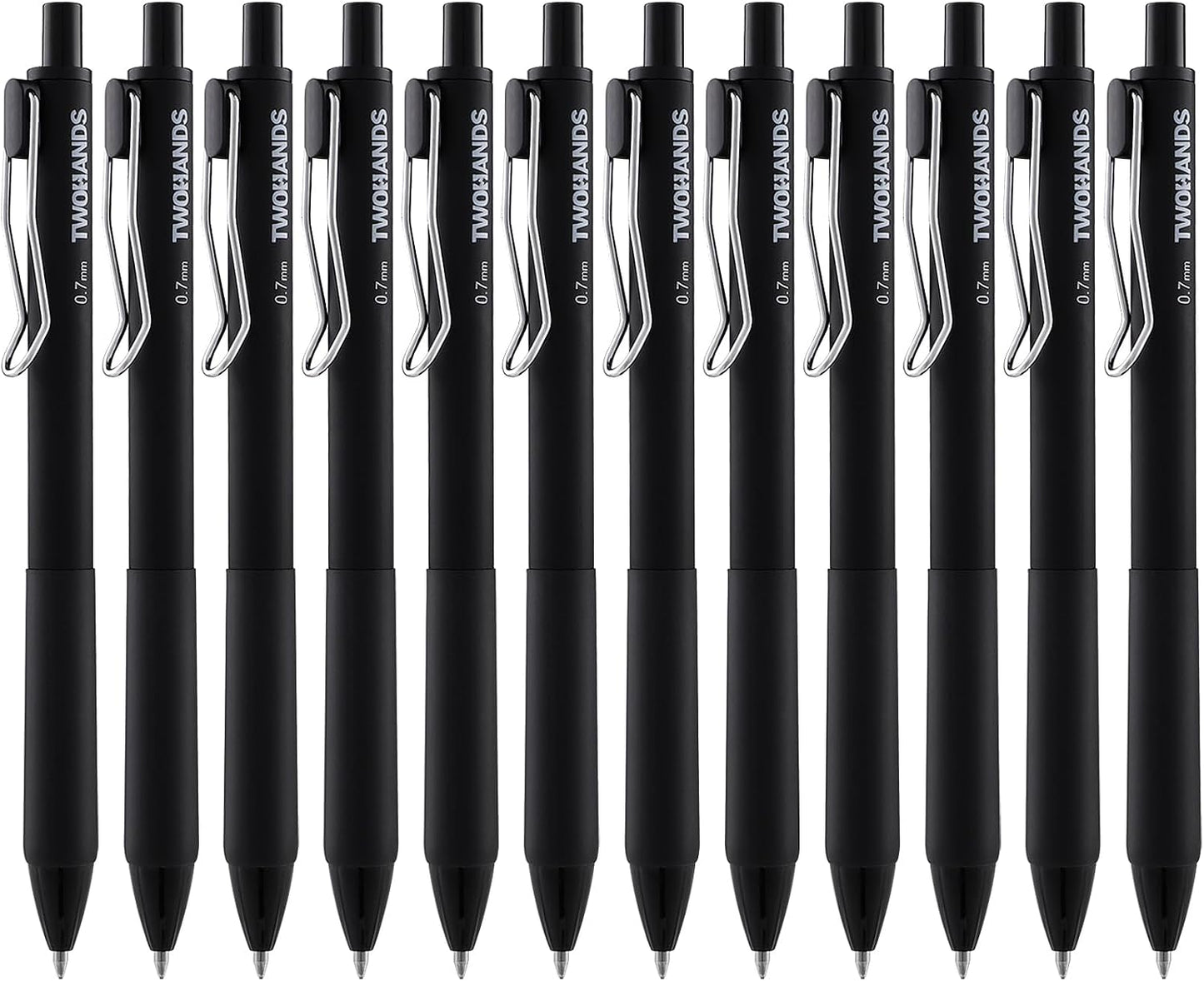 Black Gel Pens for Students — 12-Pack Fine Point for Exams & Essays