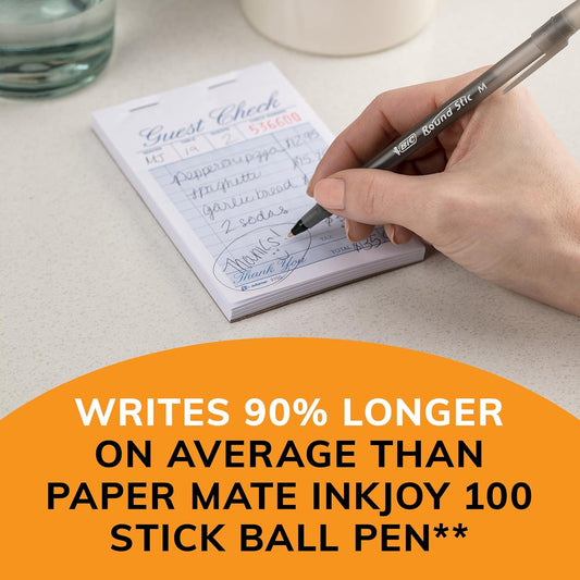Black Gel Pens for College — 12-Pack Fine Point for Exams & Essays