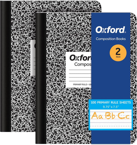 Wide Ruled Composition Notebooks — 2-Pack for Grade 2, 3 & 4 Students