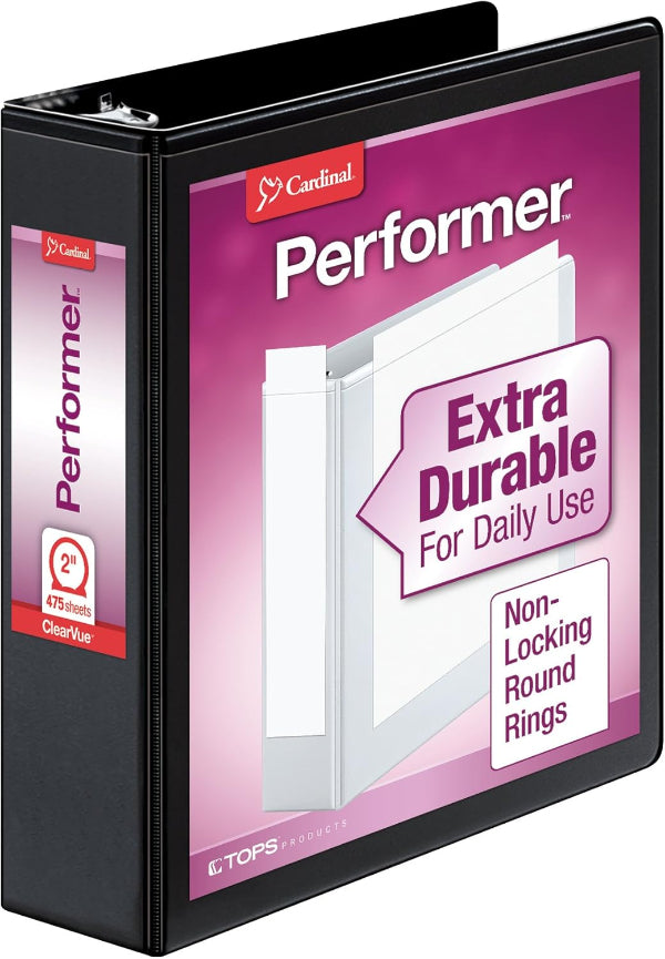 2-Inch 3-Ring Binder for Students — Durable Cover for Grade 5–8