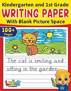 Kindergarten Writing Paper & Drawing Notebook - K-2 Composition Book